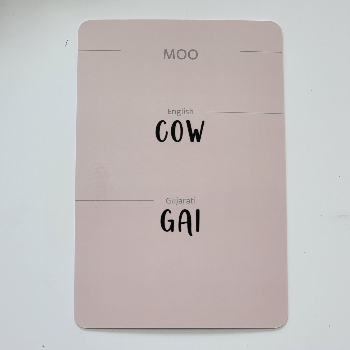 Gujarati-English Animals Flash Cards