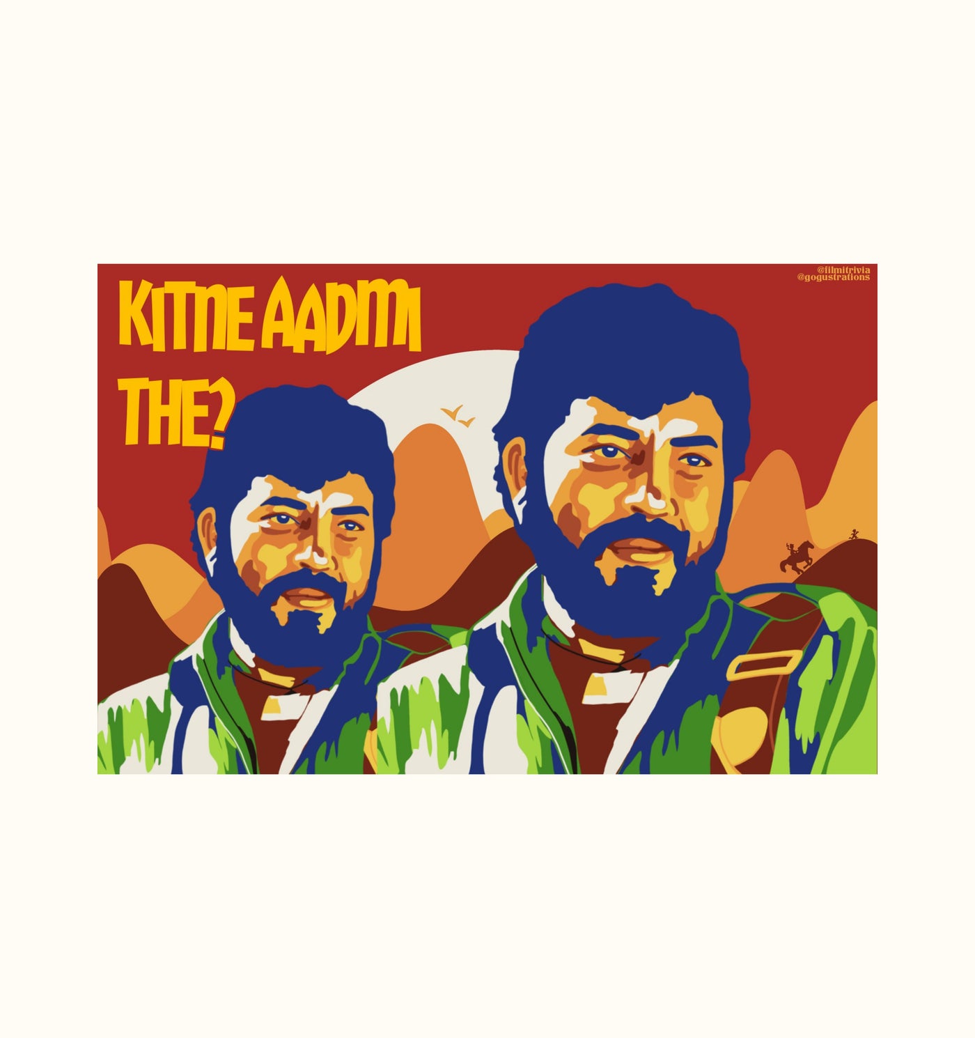 Sholay Gabbar Singh Bollywood Postcard