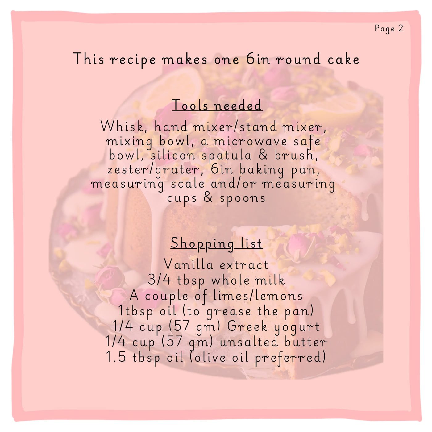 Persian Love Cake Kit