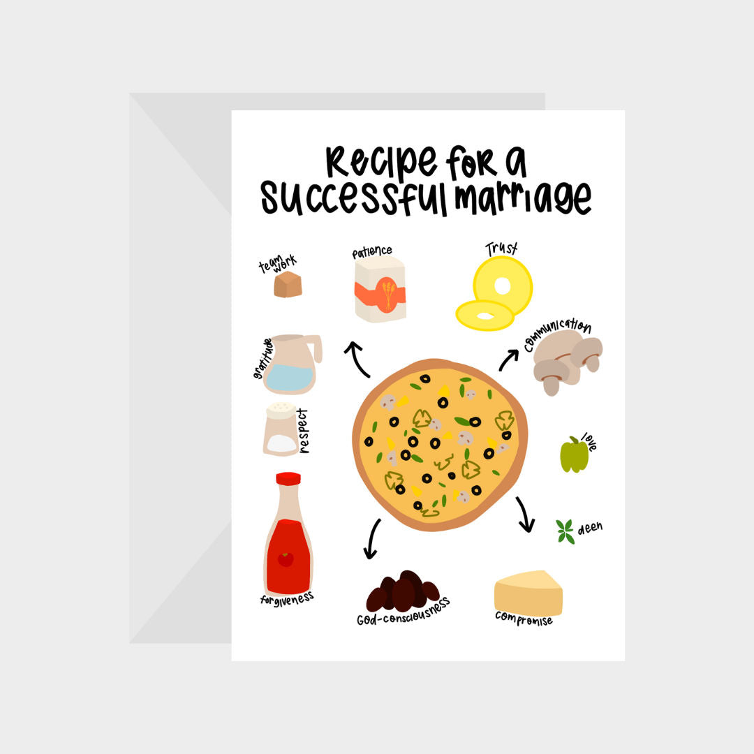 Recipe for a Successful Marriage Greeting Card