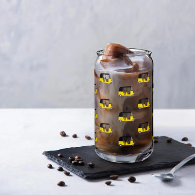 Classic Auto Glass Tumbler – Sip in Style with a Playful Twist