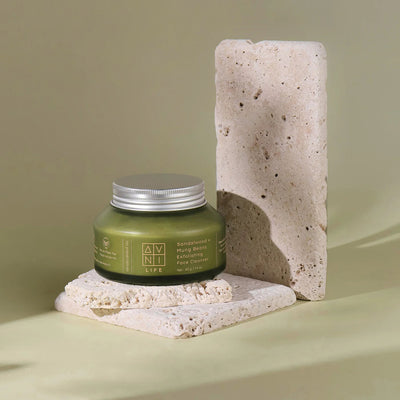 Sandalwood + Mung Beans Exfoliating Face Cleanser (Dry to Normal Skin)