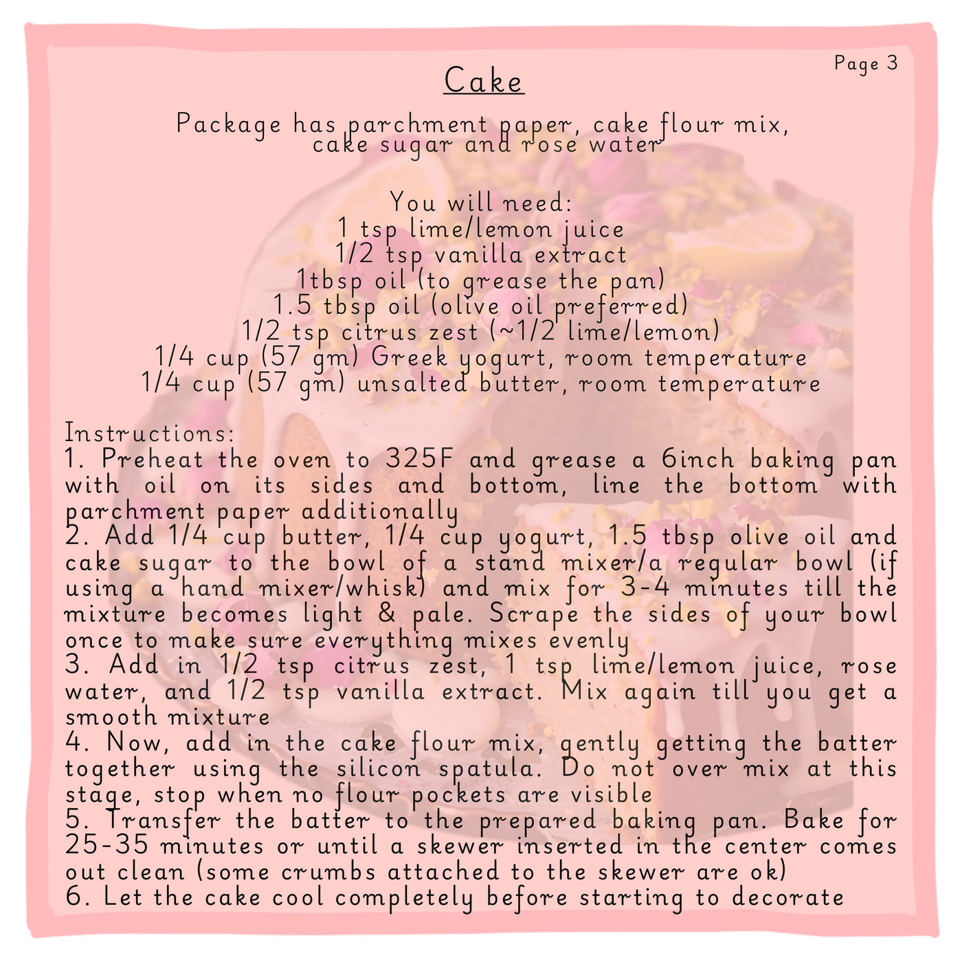 Persian Love Cake Kit