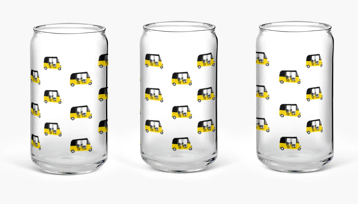 Classic Auto Glass Tumbler – Sip in Style with a Playful Twist
