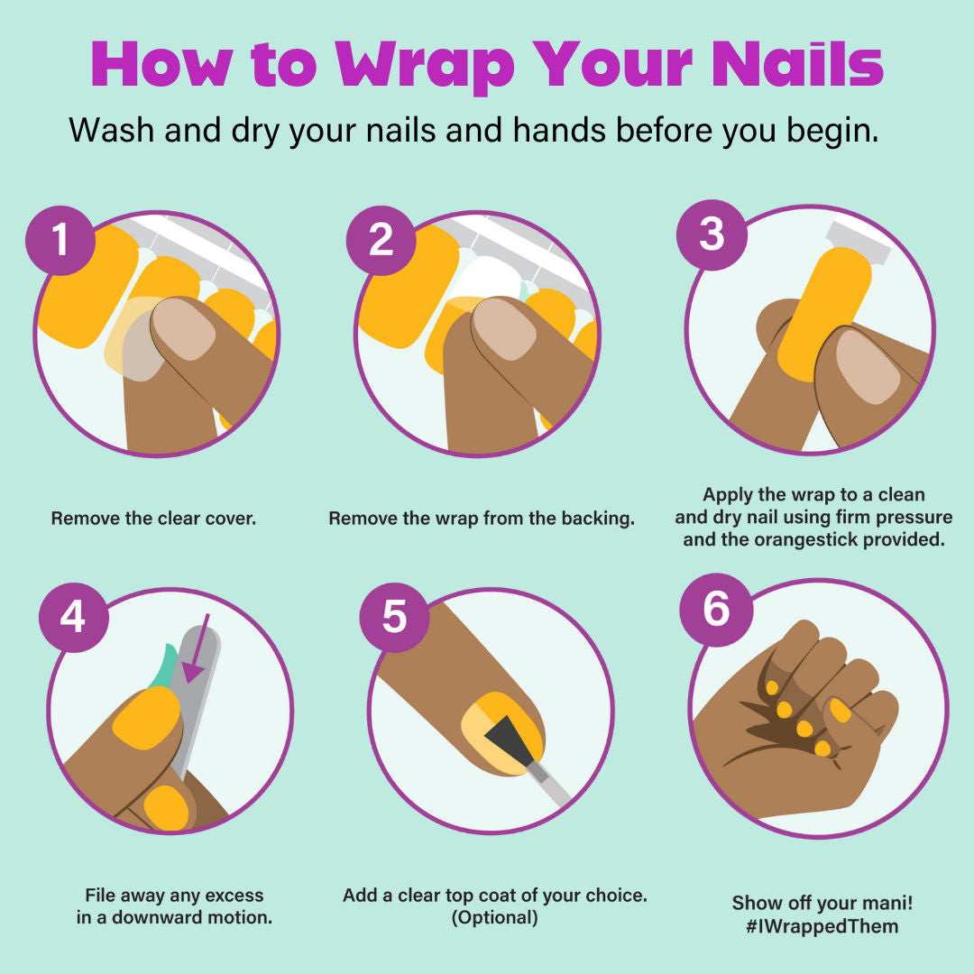 Ebony Bandhani Nail Polish Wraps