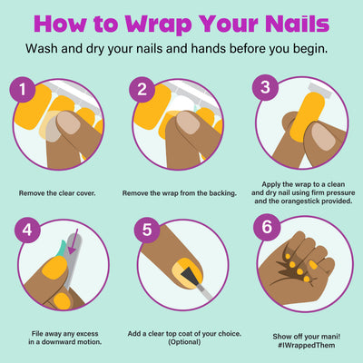 Ebony Bandhani Nail Polish Wraps