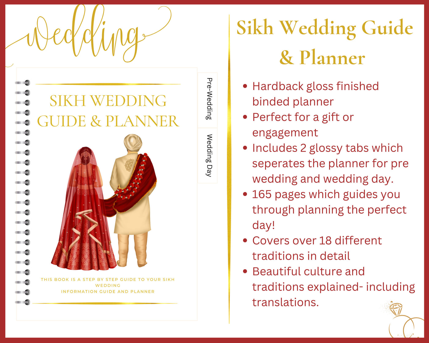 Sikh Wedding Guide & Planner- White