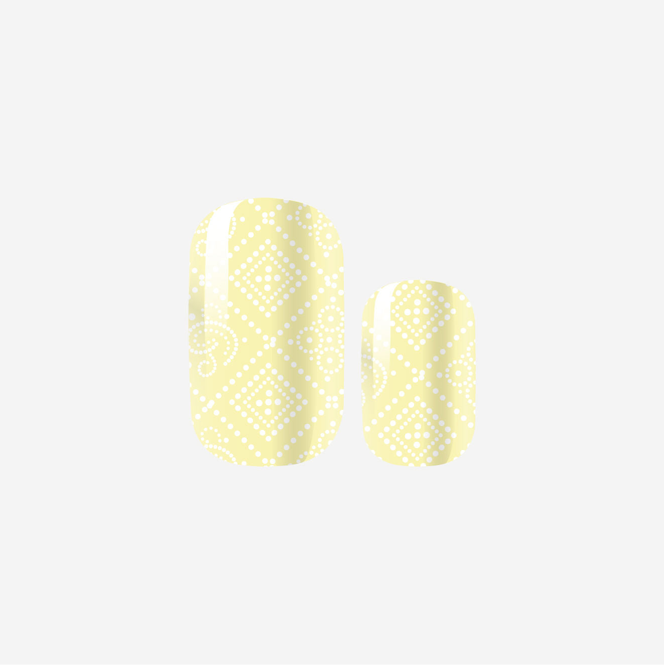 Lemon Kulfi Bandhani Nail Polish Wraps