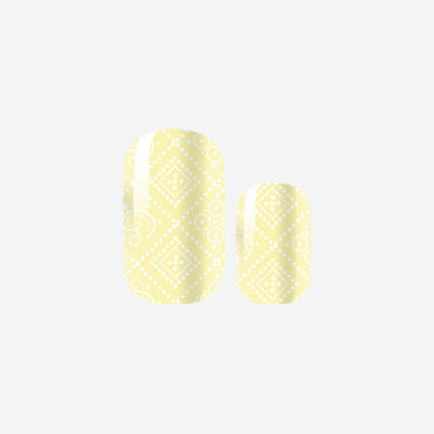Lemon Kulfi Bandhani Nail Polish Wraps