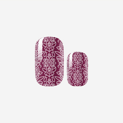 Plum Bandhani Nail Polish Wraps