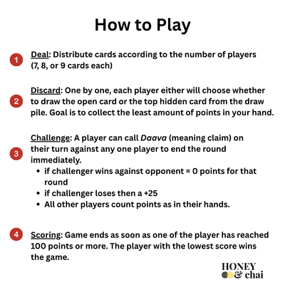 Daava – Fast-Paced Card Game of Low Score Strategy | 2-12 Players