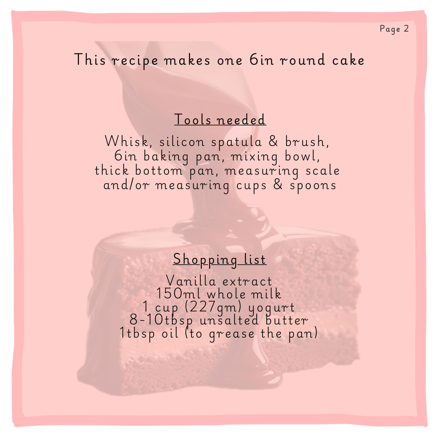 Millet Chocolate Soda Cake Kit