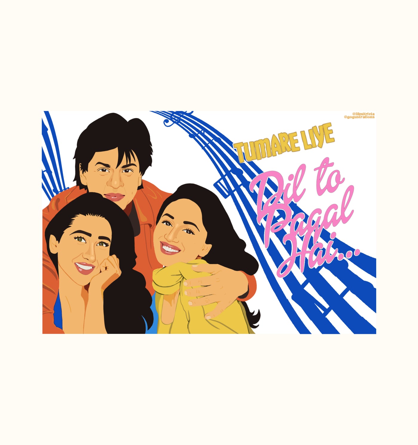 Dil To Pagal Hai | Bollywood Postcard