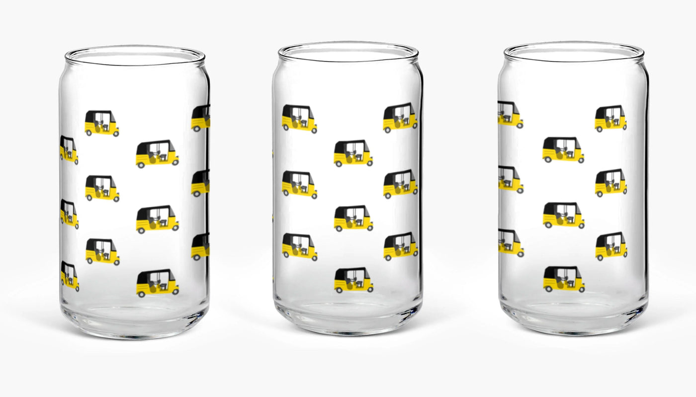 Classic Auto Glass Tumbler – Sip in Style with a Playful Twist