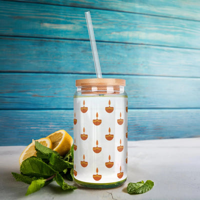 Diya Glass Tumbler – Glow Up Your Sips with Festive Charm