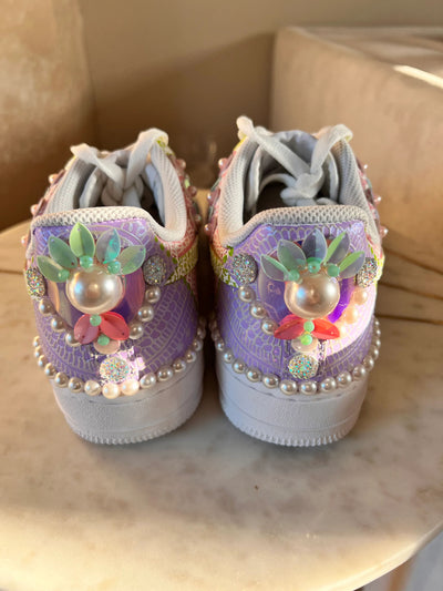 Opulence: Hand Painted and Embellished Nike AF1 '07