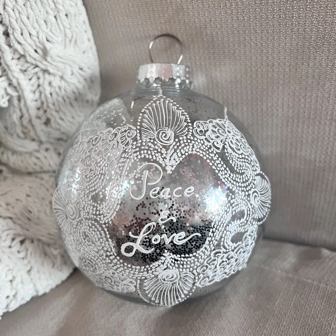 Silver Personalized Mehndi Ornament
