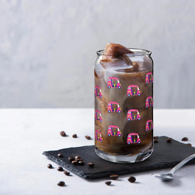 Pink Auto Glass Tumbler – A Bold, Playful Sip of Culture