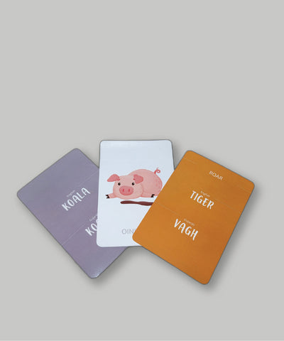 Gujarati-English Animals Flash Cards