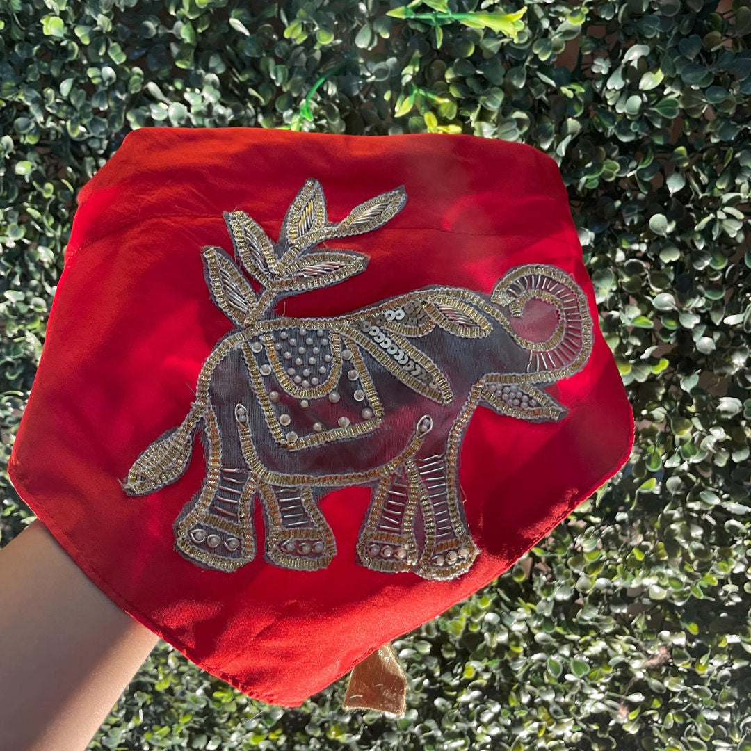Pet bandana with elephant patch work