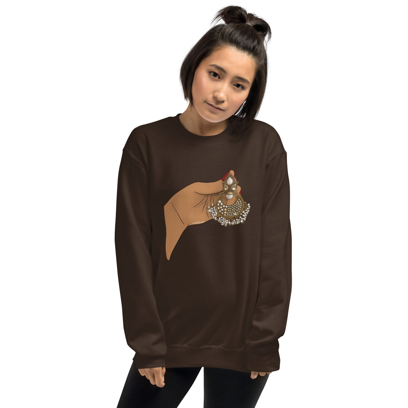 Large Desi Gold Earring Sweatshirt