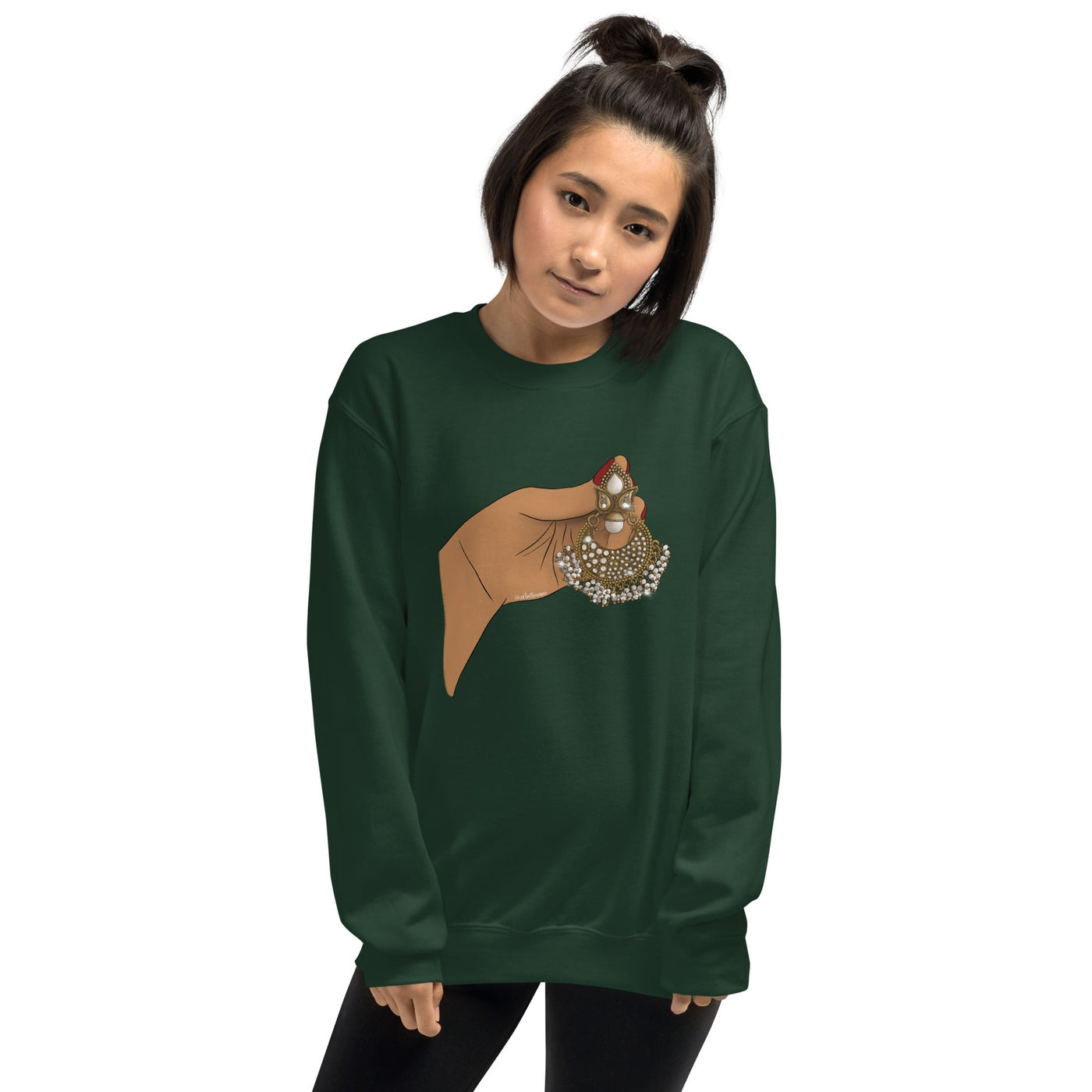 Large Desi Gold Earring Sweatshirt