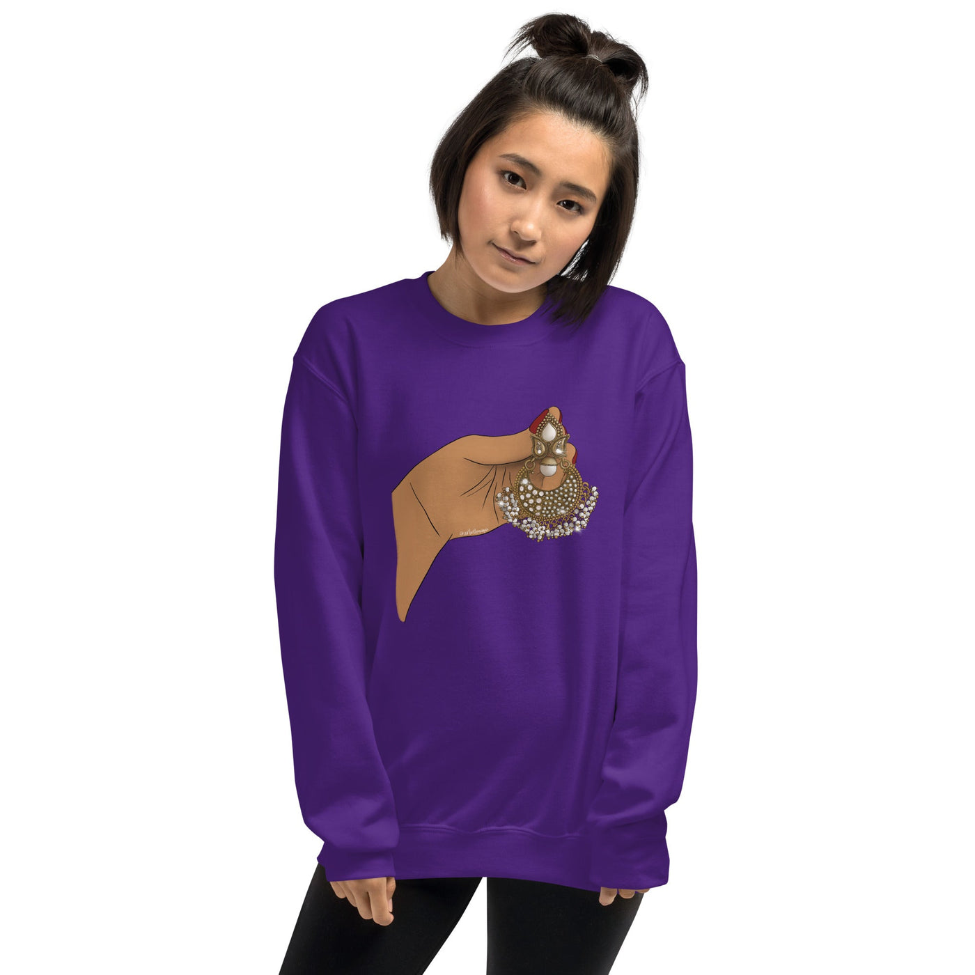 Large Desi Gold Earring Sweatshirt