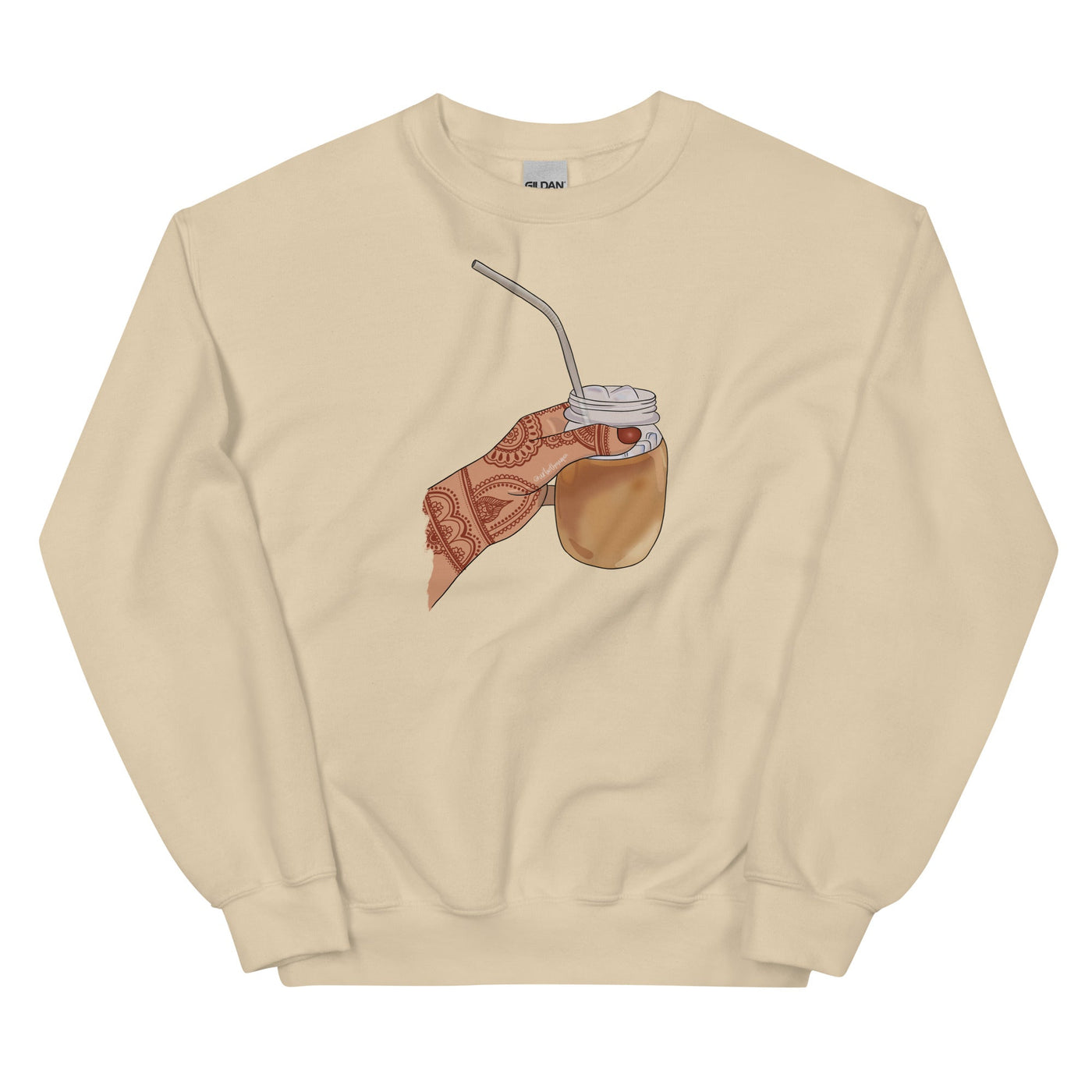 Iced Coffee Mendhi Hands Sweatshirt