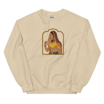 Rajasthani Rani Drinking Iced Coffee Sweatshirt