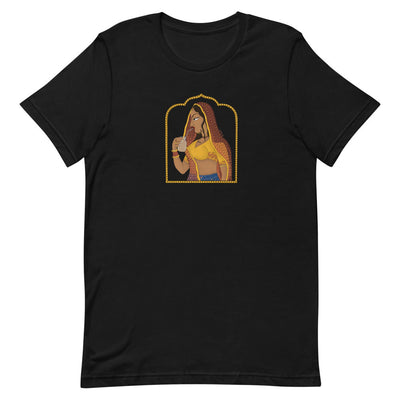 Rajasthani Rani Drinking Iced Coffee T-Shirt