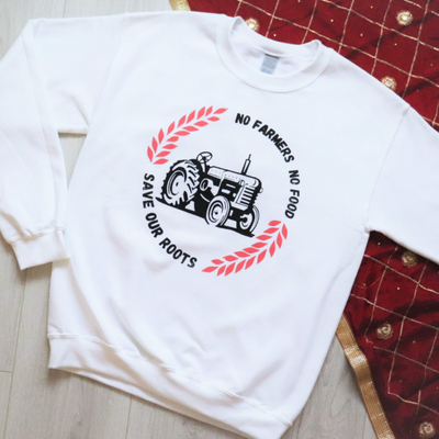 Save Our Roots Crewneck, Farmers Protest, Vhimsy Style, South Asian Style, Desi Streetwear