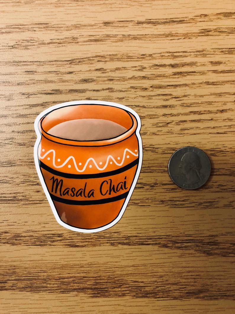 Masala Chai Cup Sticker