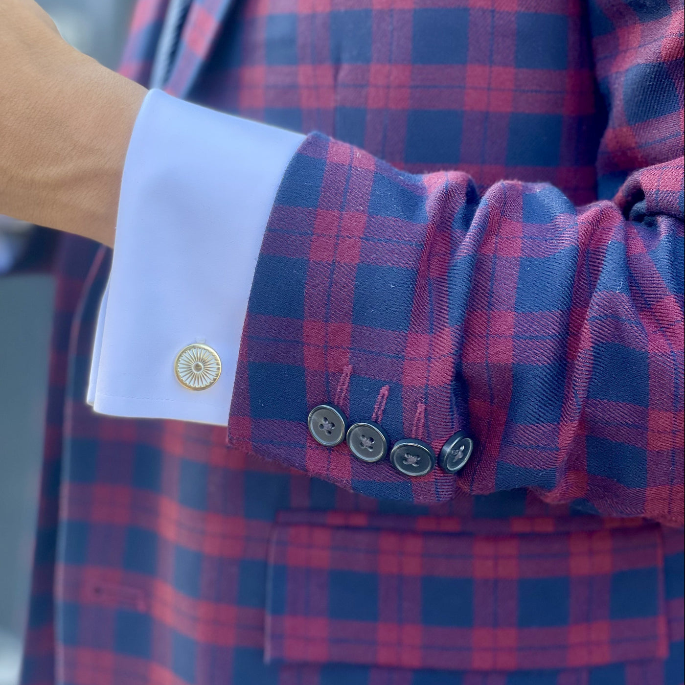 Indian Flag Chakra Cufflinks