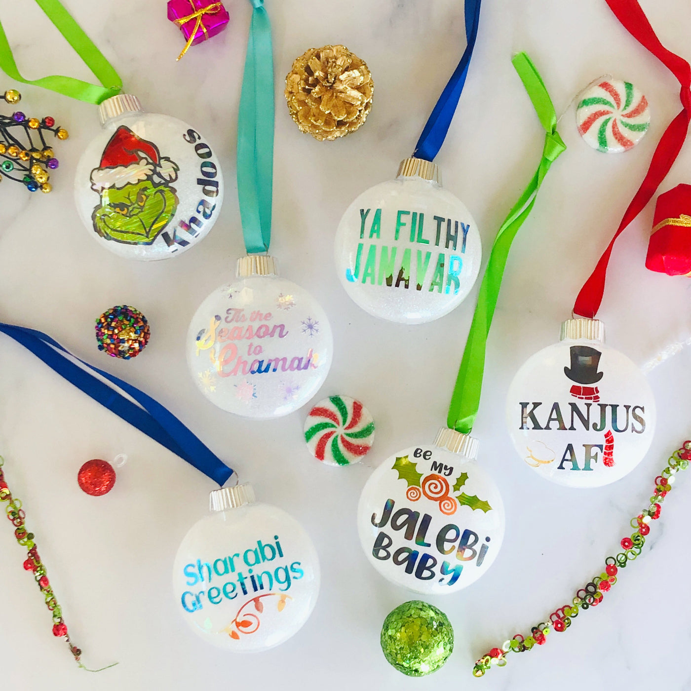 Desi Christmas Ornaments