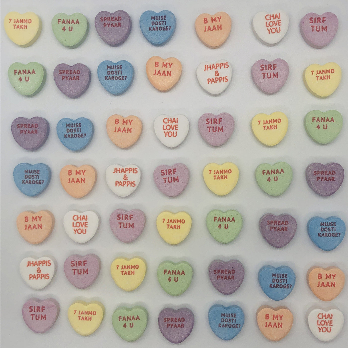 Sweet Desi Candy Hearts