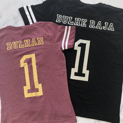 Team Dulhan Football Tees
