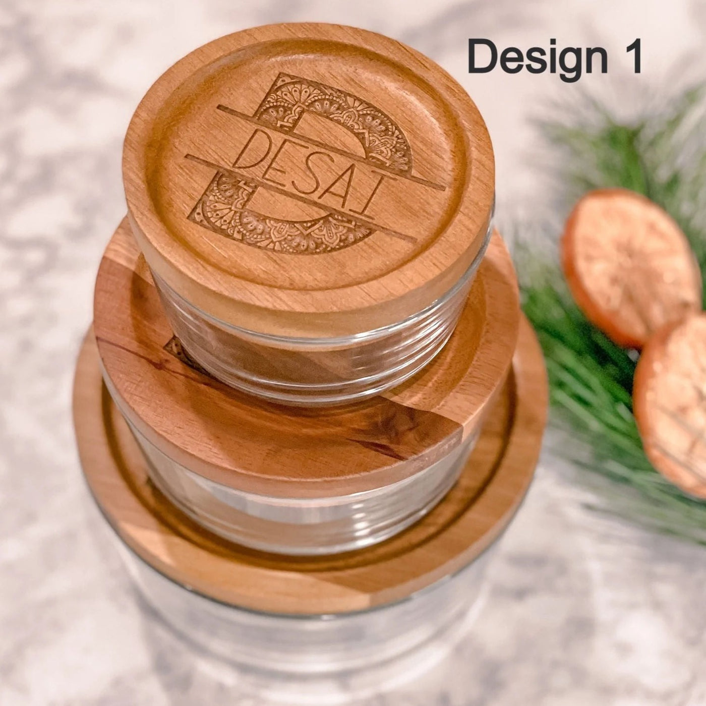 Personalized Glass Containers by Bhaasha Basics
