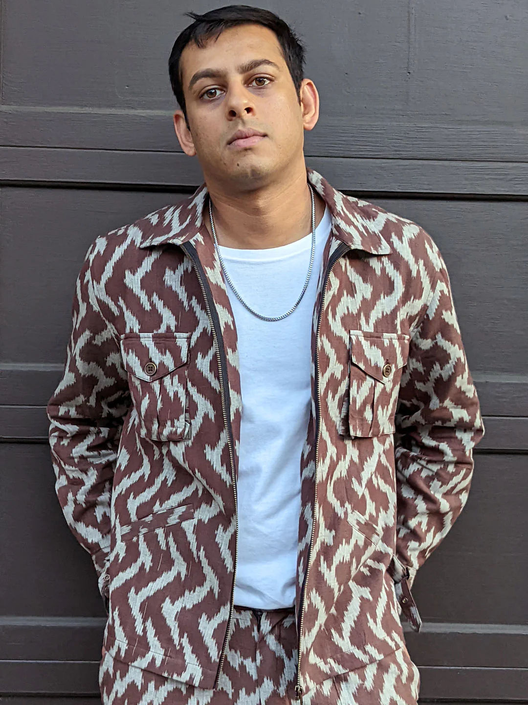 Obscuria - Brown Handcrafted Ikat Jacket
