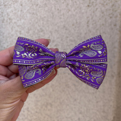 Purple and Silver Sari Bows by Sari Rehab