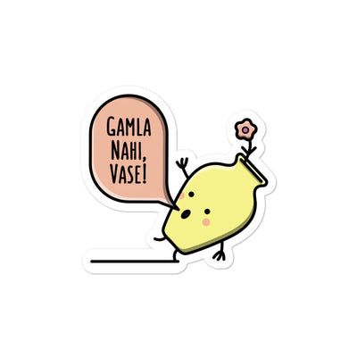 Gamla Nahi Vase Sticker by The Cute Pista