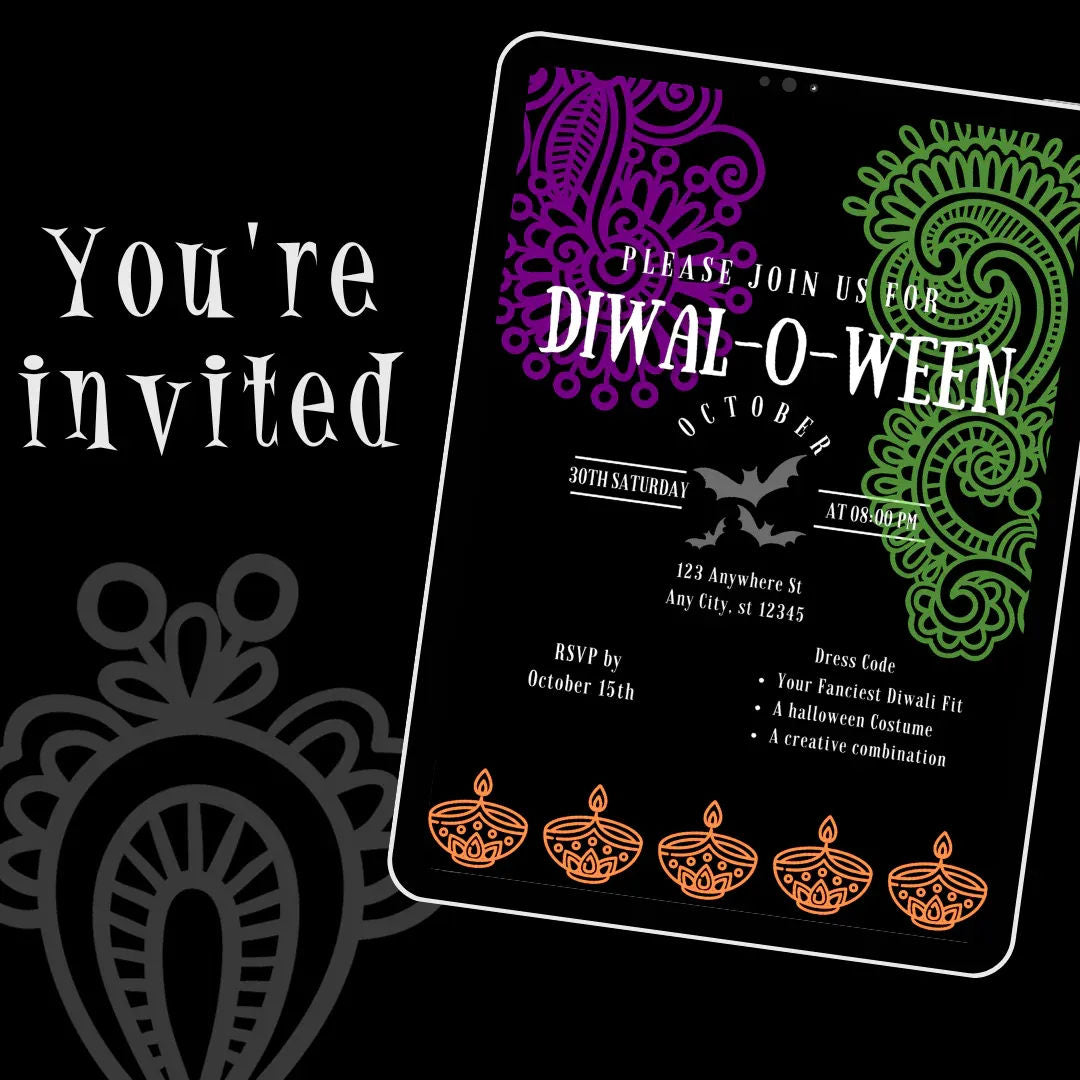Diwal-O-Ween Party Invite 2