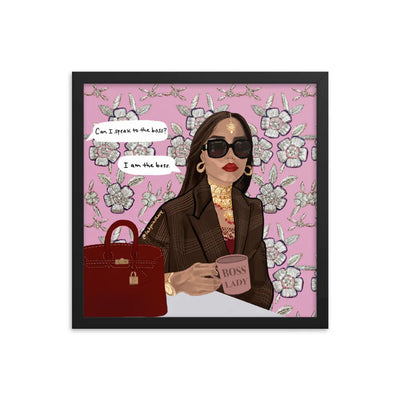 Boss Lady Framed Poster By Labyrinthave