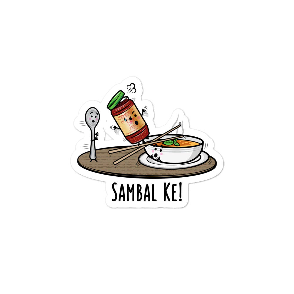Sambal Ke Sticker by The Cute Pista