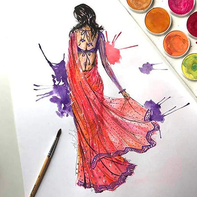 Saree Seduction print by Laksh Sarkar Creations