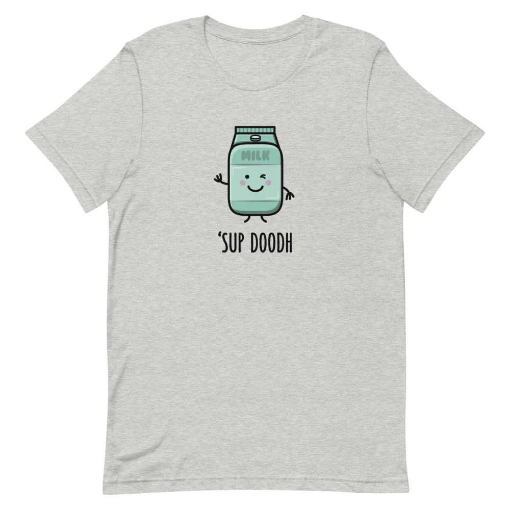 Sup Doodh Adult T-shirt by The Cute Pista 