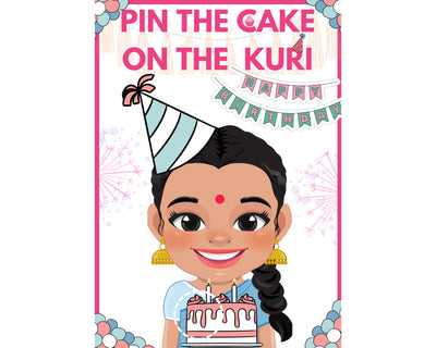 Pin The Cake On The Kuri- Asian Birthday Party Game