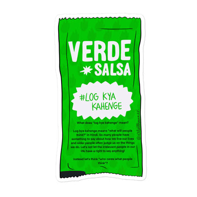 Desi Verde Taco Bell Sauce Sticker: Log Kya Kahenge