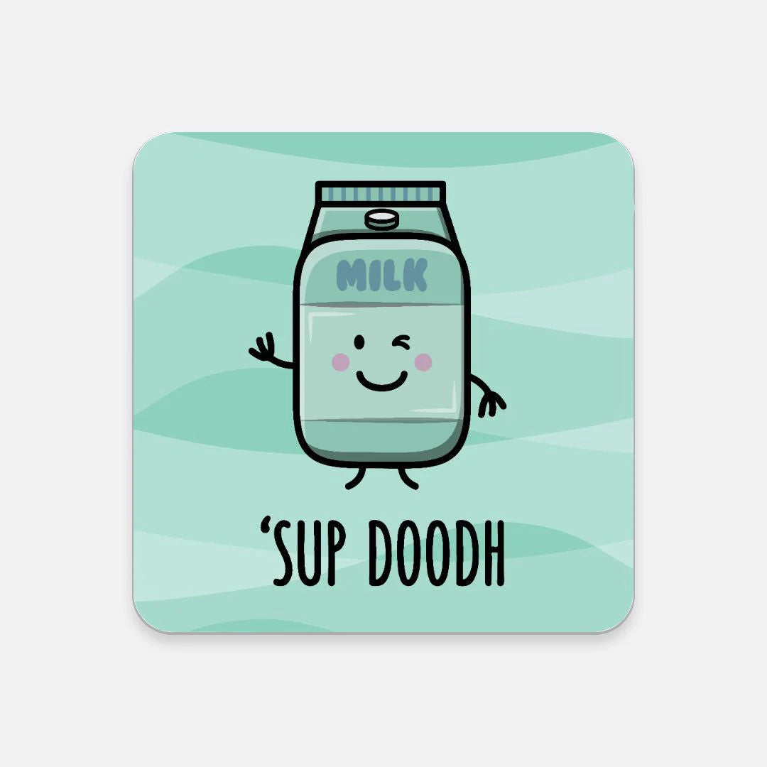 Sup Doodh coaster by The Cute Pista 