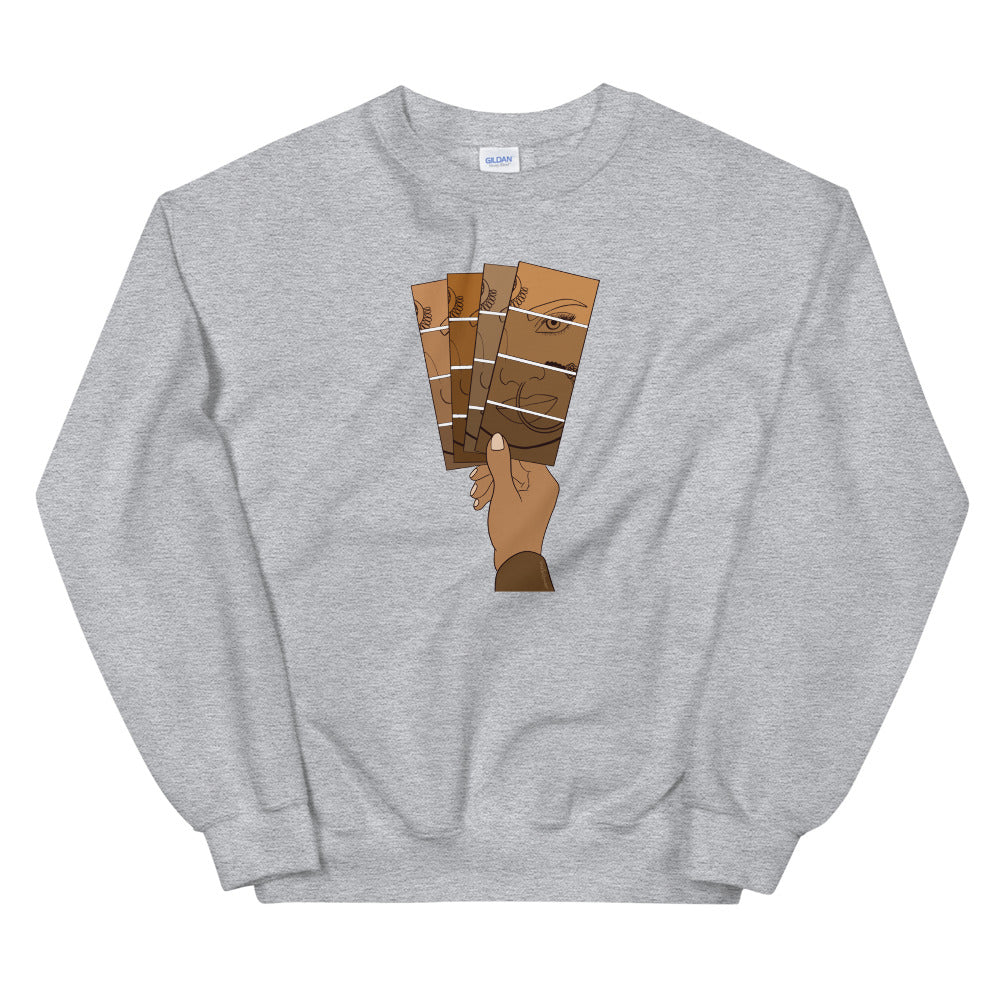 Shades of Brown Paint Chips Sweatshirt