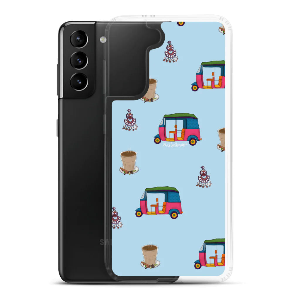 Auto, Earrings, and Chai Blue Phone Case: Samsung